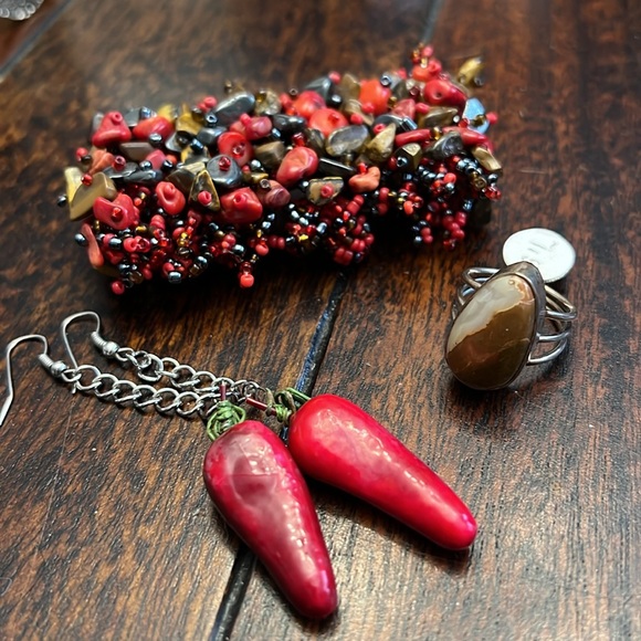 Bracelet Earrings Ring Combo! Accessories for your festivities this summer! - Picture 2 of 7